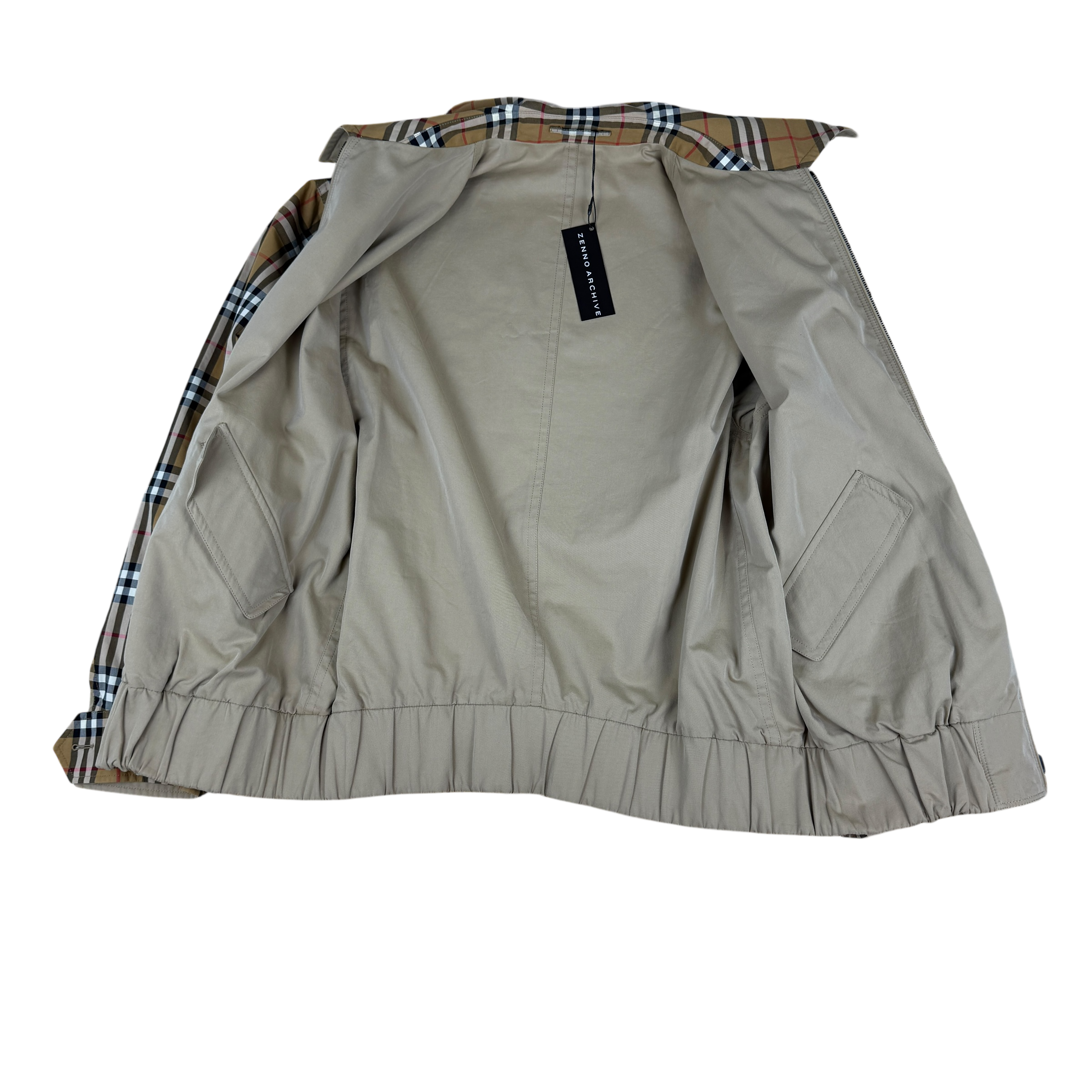 Burberry SS18 Reversible Rainbow Nova Check Harrington Jacket (Size L)