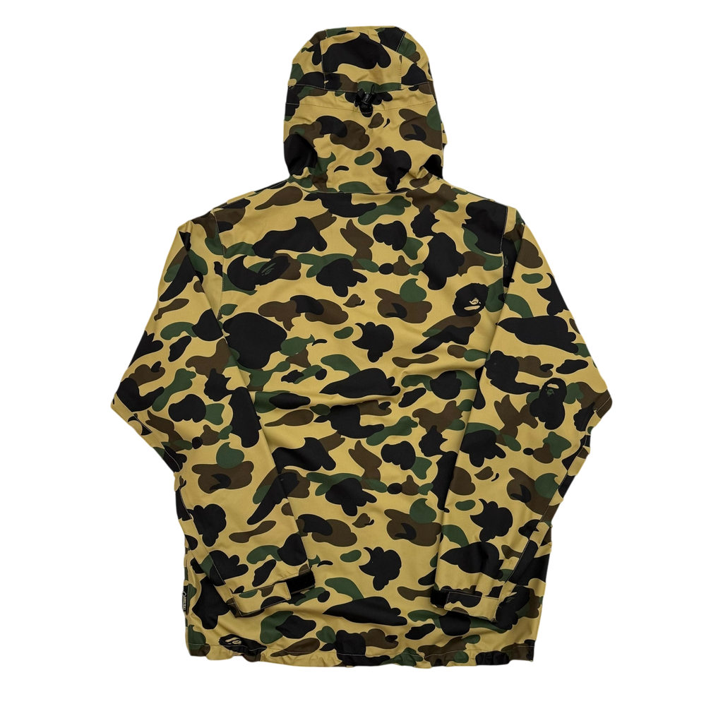 BAPE (A Bathing Ape) Gore-Tex 1st Camo Shell Zip-Up Hooded Jacket Yellow (Fits M-L)