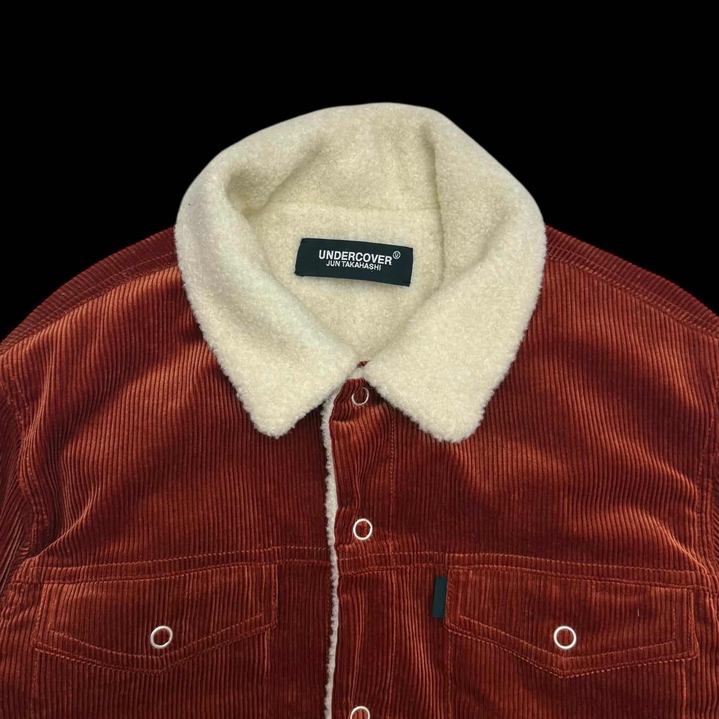 Undercover AW19 (Runway) Burnt Orange Satin Sherpa Corduroy Jacket (Fits M–L)