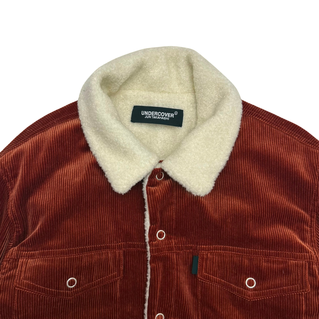 Undercover AW19 (Runway) Burnt Orange Satin Sherpa Corduroy Jacket (Fits M–L)