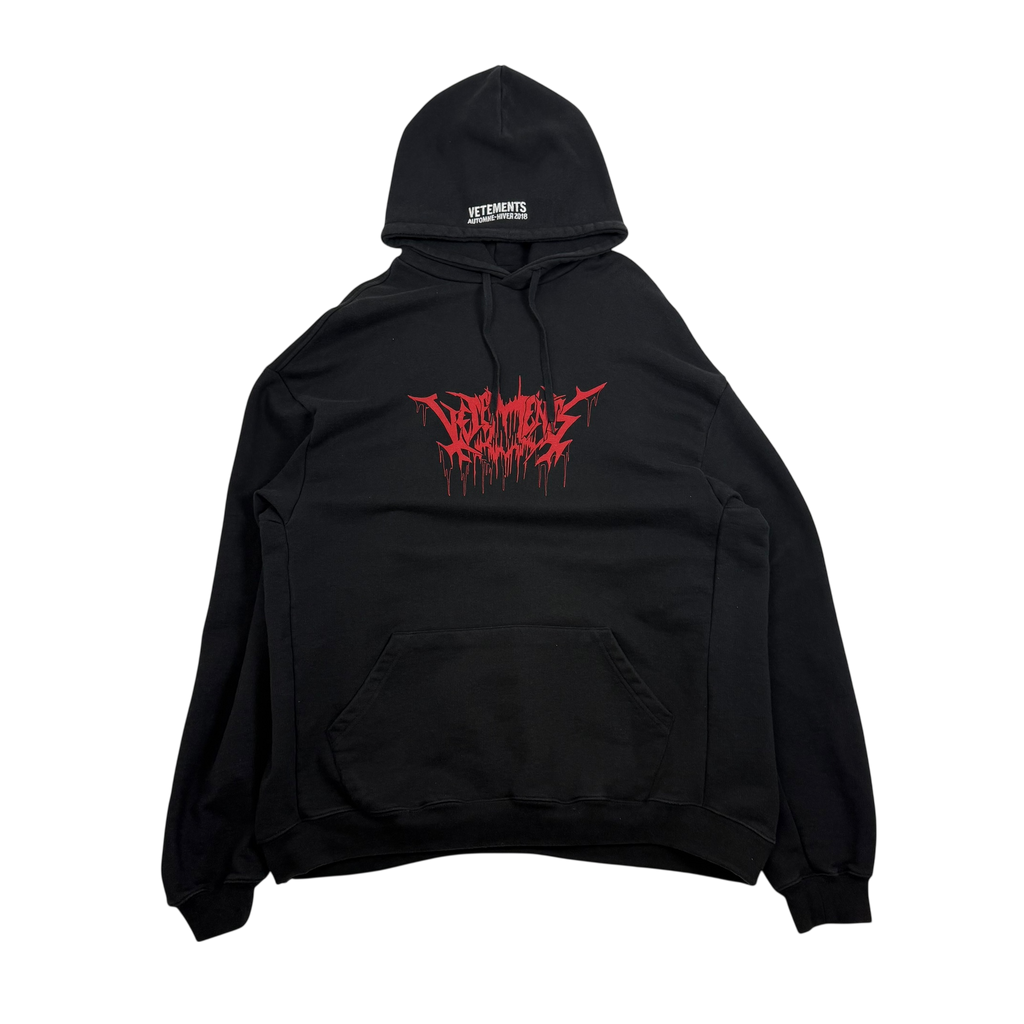 Vetements AW18 Metal Tour Logo Hoodie (Fits L-XL)