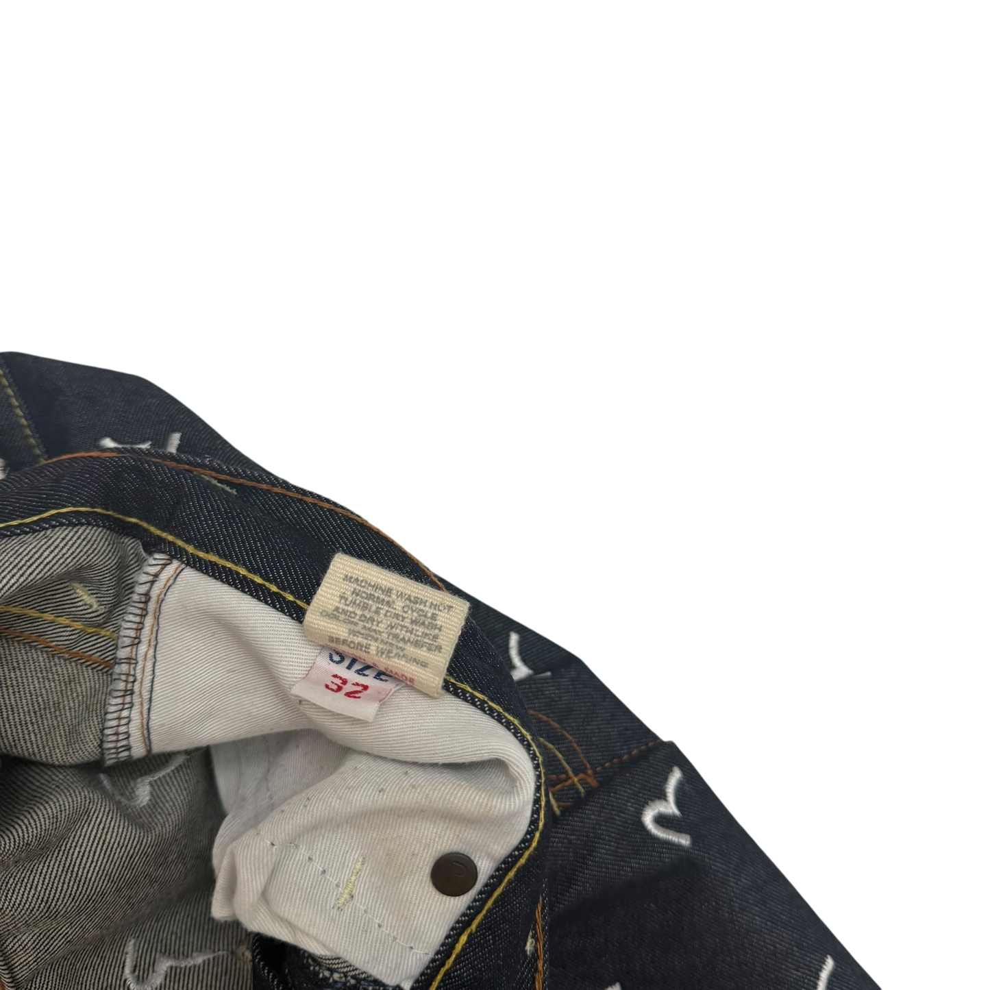 Evisu All Over Angle Print Jeans (Fits 32”)