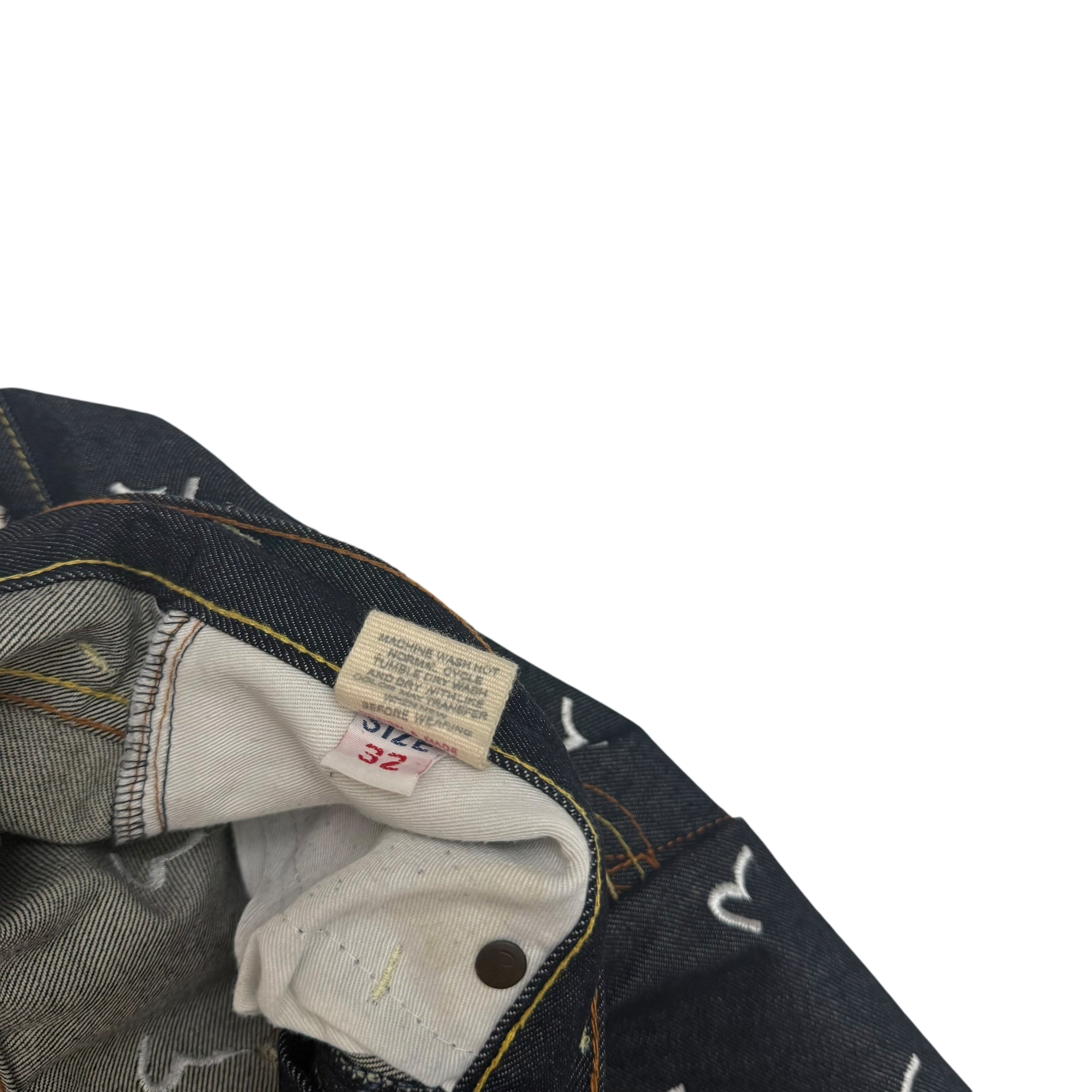 Evisu All Over Angle Print Jeans (Fits 32”)