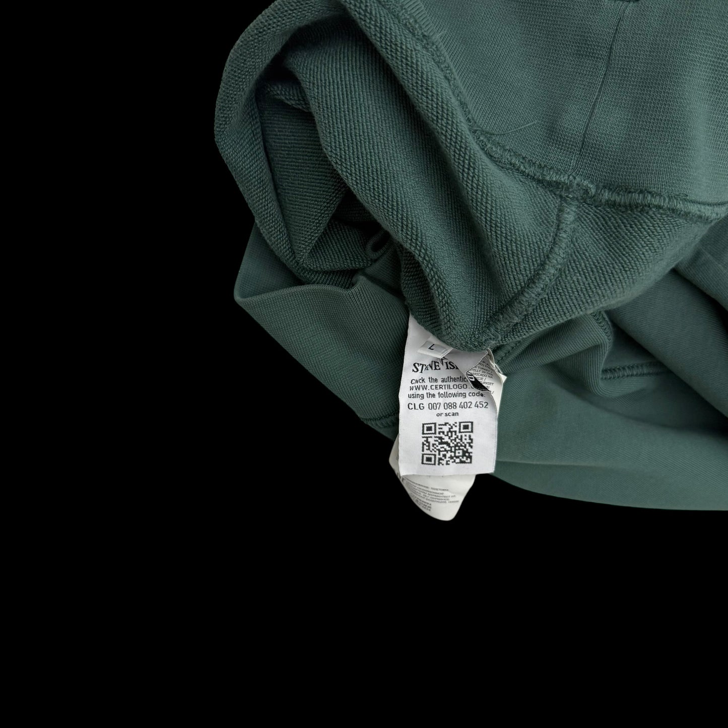 Stone Island Garment-Dyed Crewneck Sweatshirt ‘Petrol Green’ (Fits M-L)
