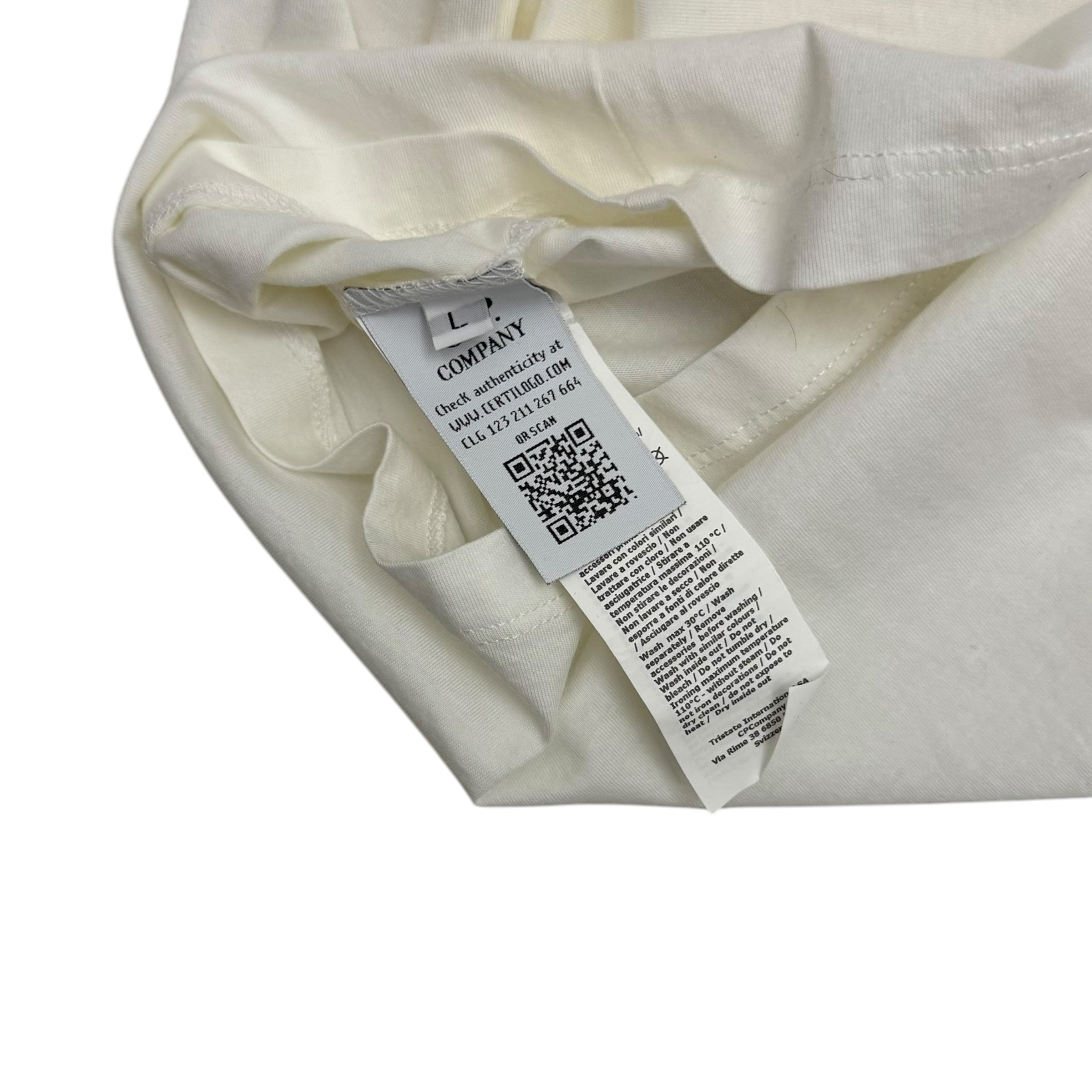 C.P. Company Goggle Print T-shirt ‘Gauze White’ (Fits M)