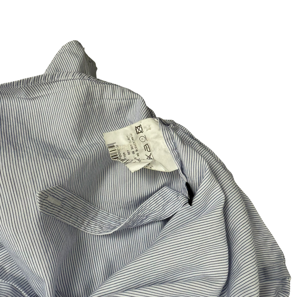 Neil Barret Double Pocket Pinstripe Shirt Blue/White (Fits S-M)