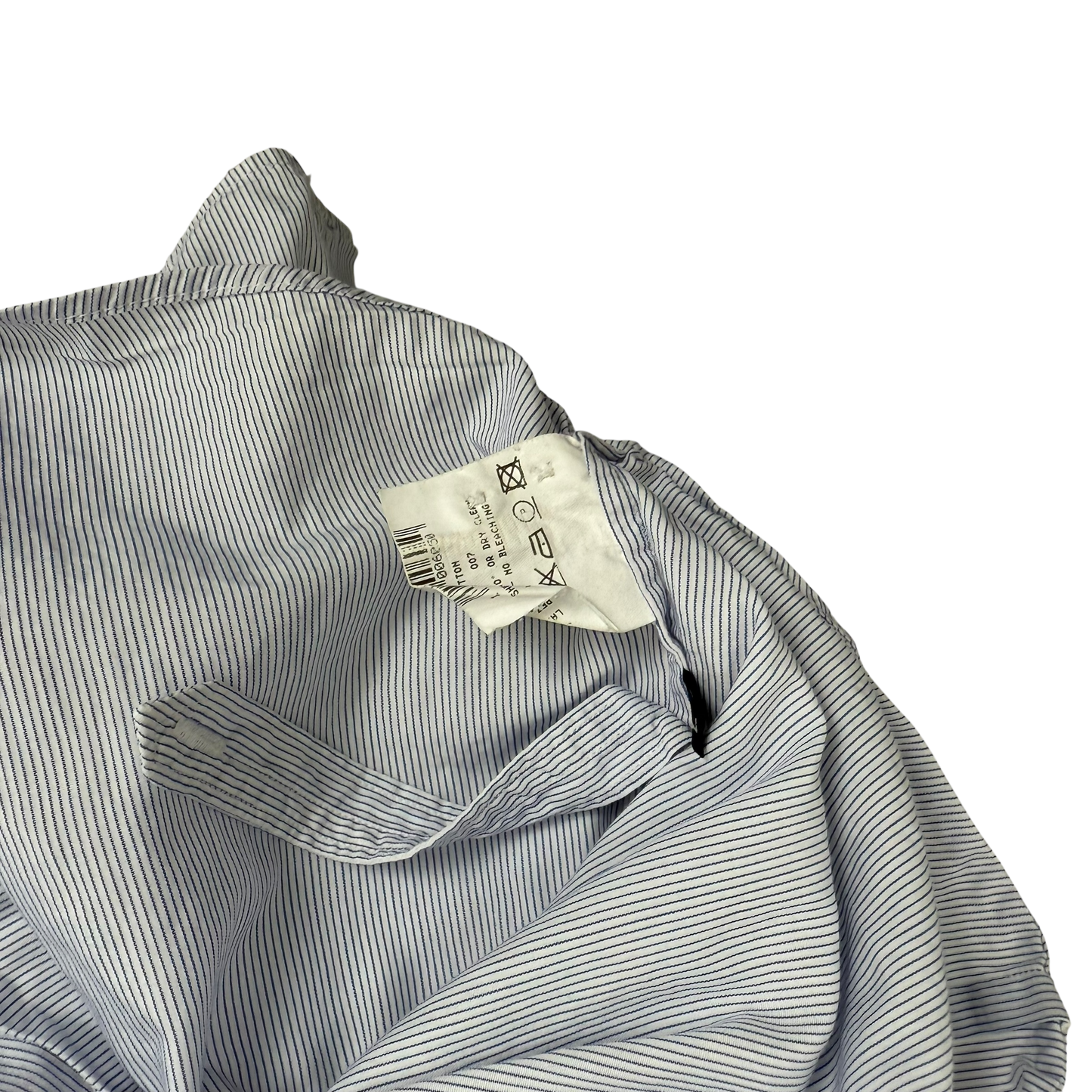 Neil Barret Double Pocket Pinstripe Shirt Blue/White (Fits S-M)