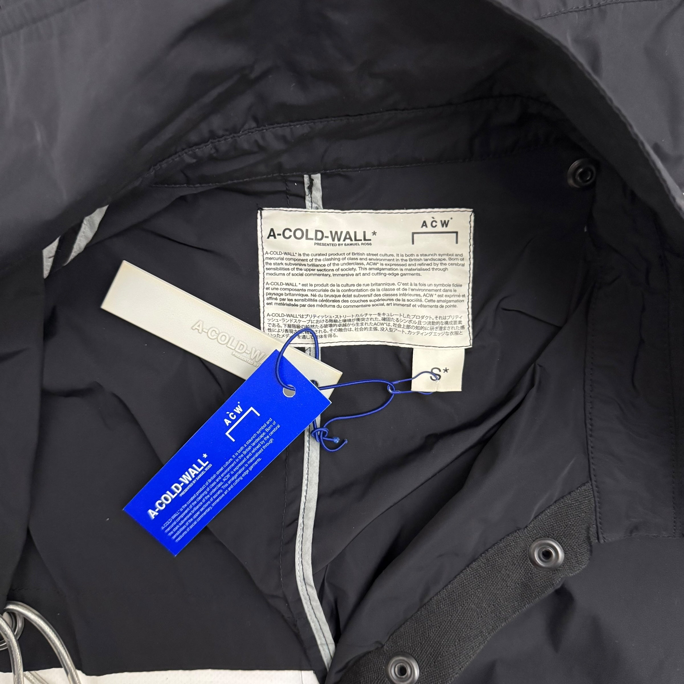 A-COLD-WALL* (ACW) Asymmetrical Nylon Chain Turncoat (Fits S-XL)