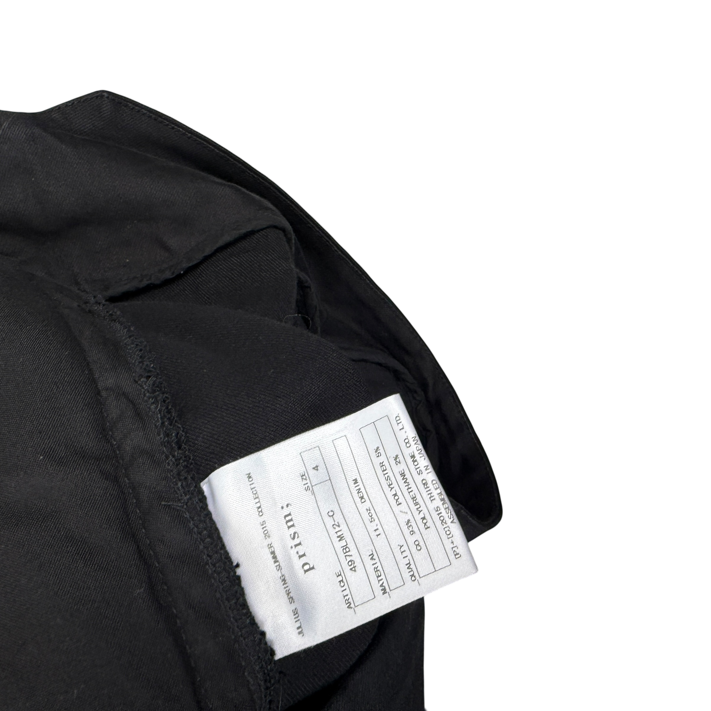 Julius SS15 Wax Denim Dual-Zip Fencing Jacket Black (Size L)