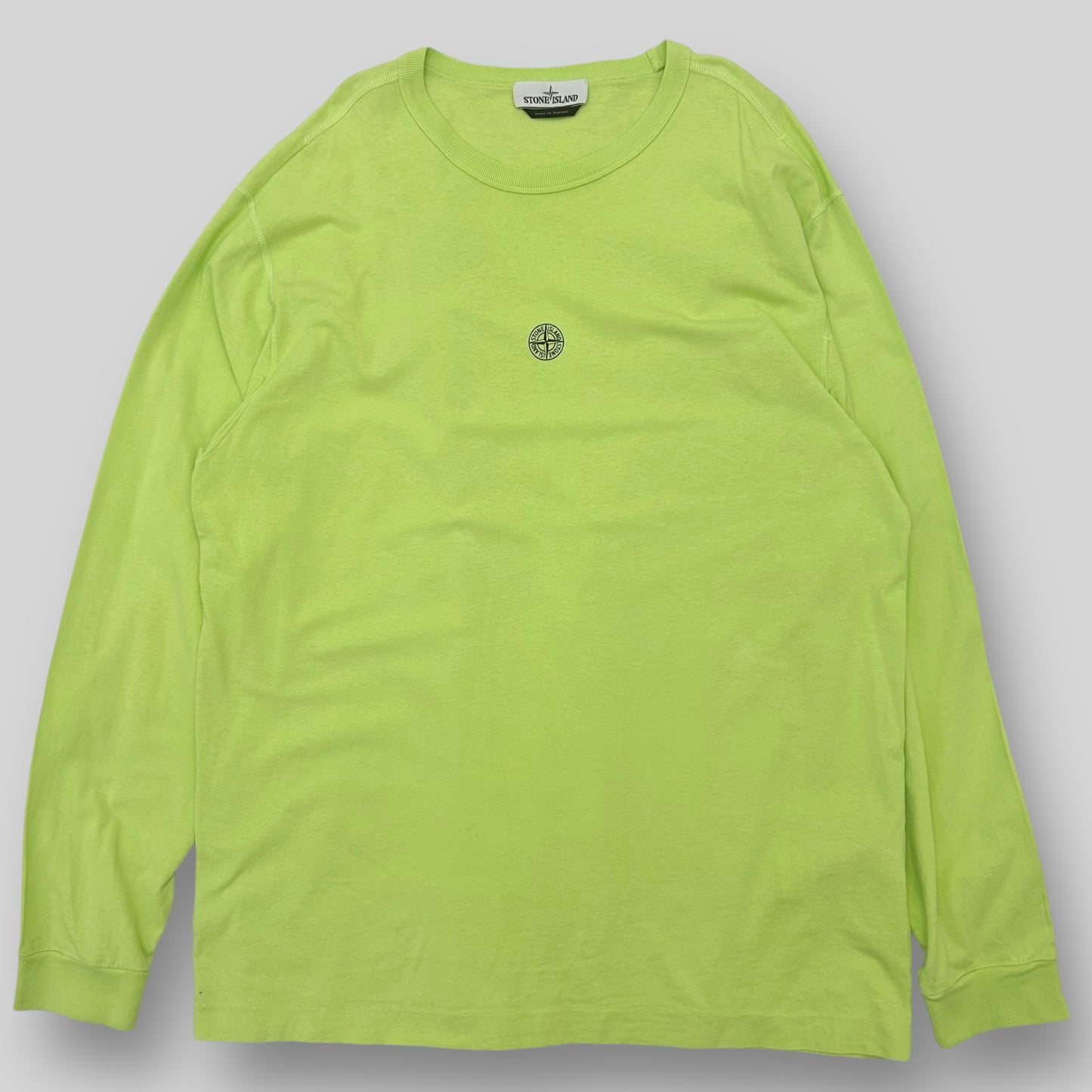 Stone Island Long Sleeve T Shirt Acid Green (Fits XL)