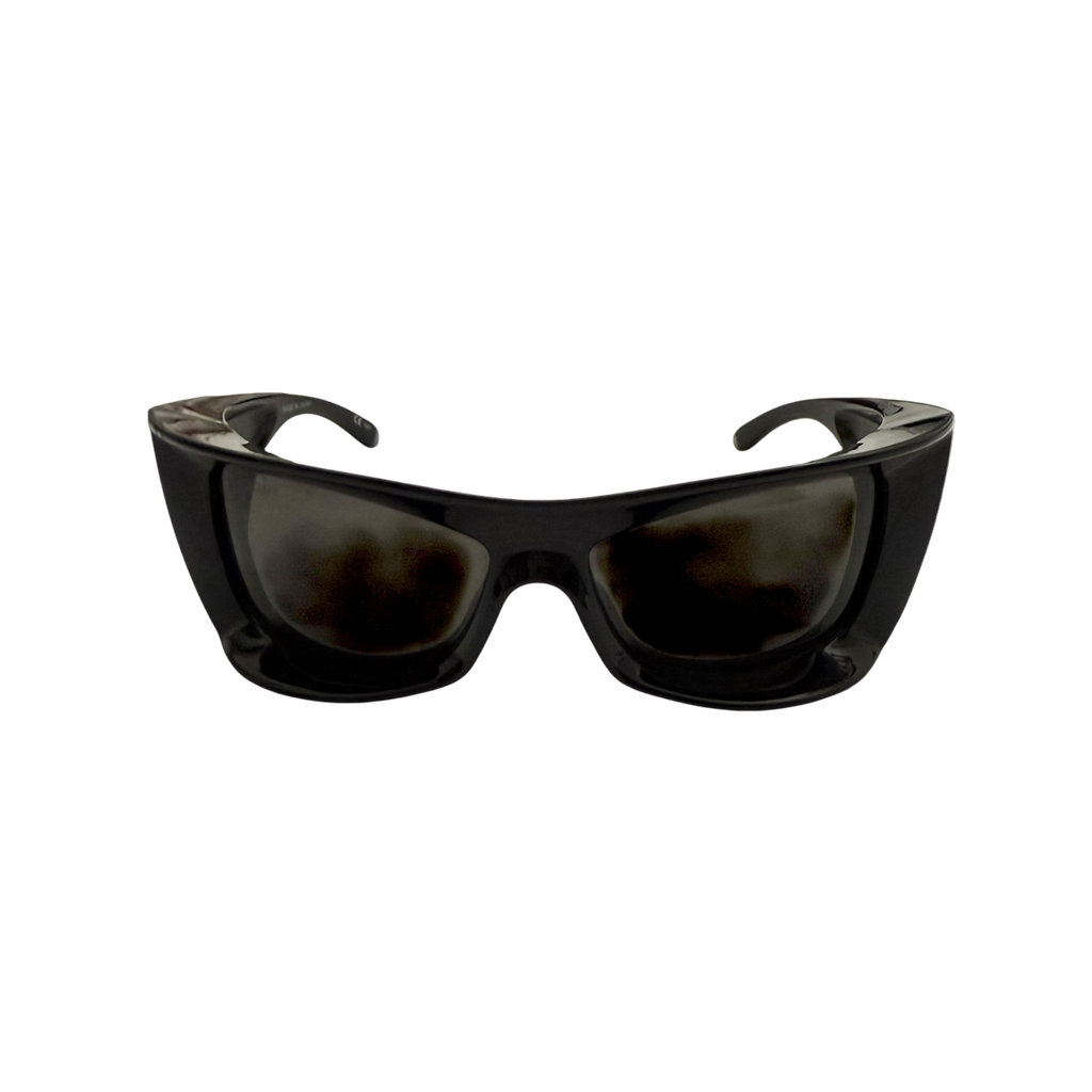 Balenciaga BB0156S Oversized Wrap Sunglasses Black