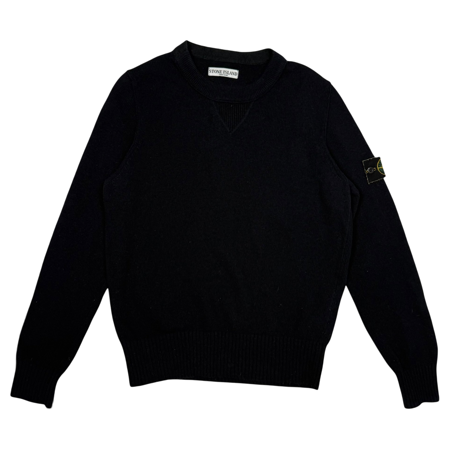 Stone Island AW10 Wool Blend Knit Sweatshirt Dark Navy (Size M)