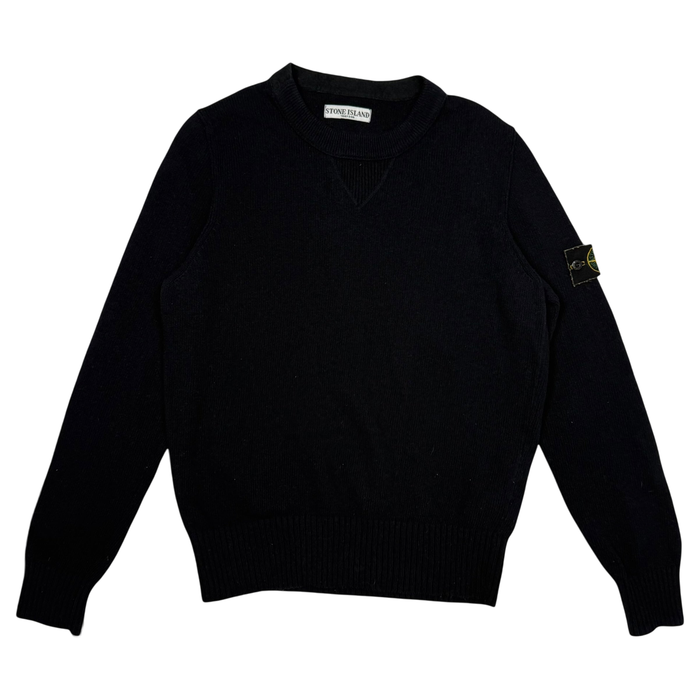 Stone Island AW10 Wool Blend Knit Sweatshirt Dark Navy (Size M)