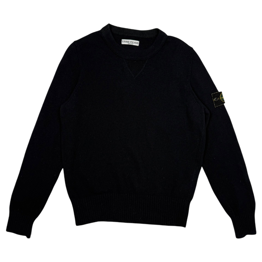 Stone Island AW10 Wool Blend Knit Sweatshirt Dark Navy (Size M)