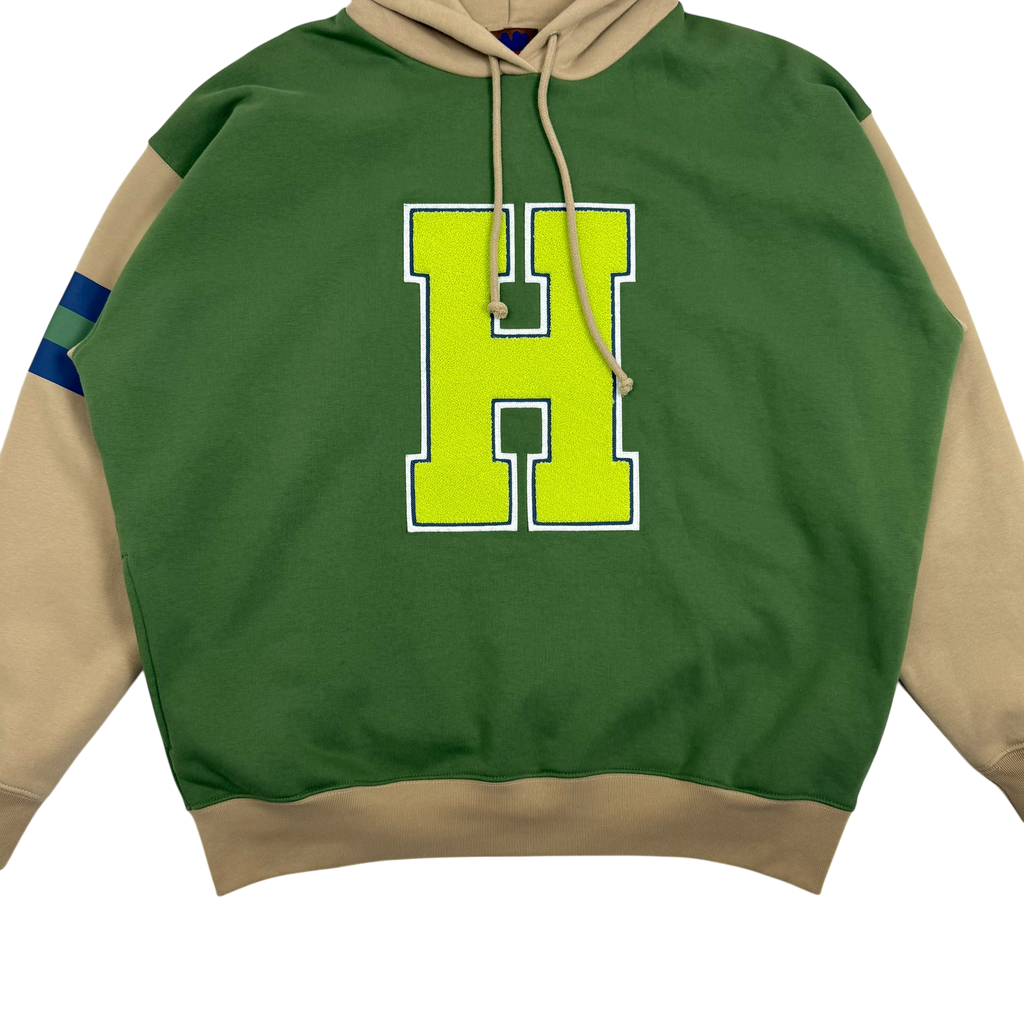 Heaven by Marc Jacobs Jumbo Star Varsity Hoodie Green/Beige (Fits M-L)