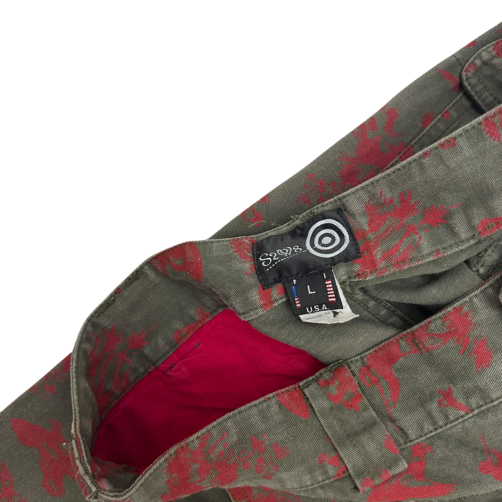 South2 West8 Fatigue Pants Green / Red (Size L)