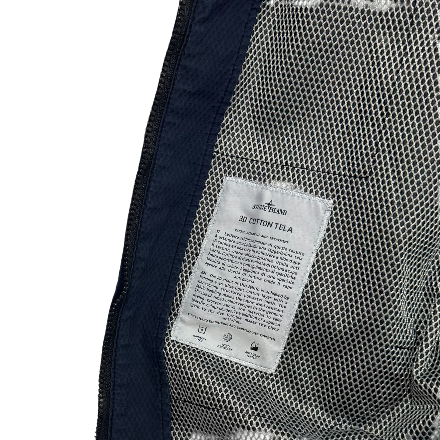 Stone Island SS 2014 Indigo 3D Cotton Tela Jacket Navy (Size XXL)