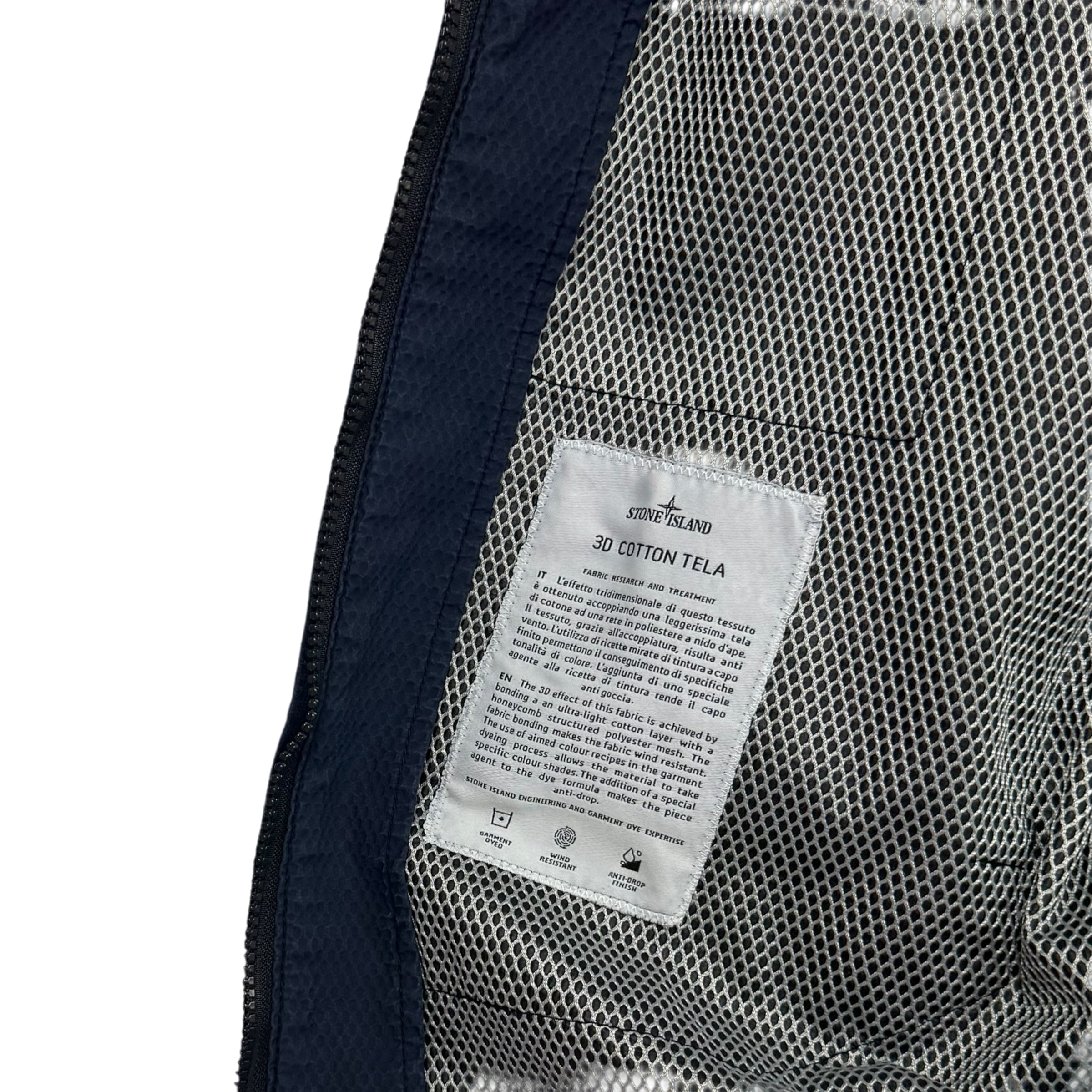 Stone Island SS 2014 Indigo 3D Cotton Tela Jacket Navy (Size XXL)