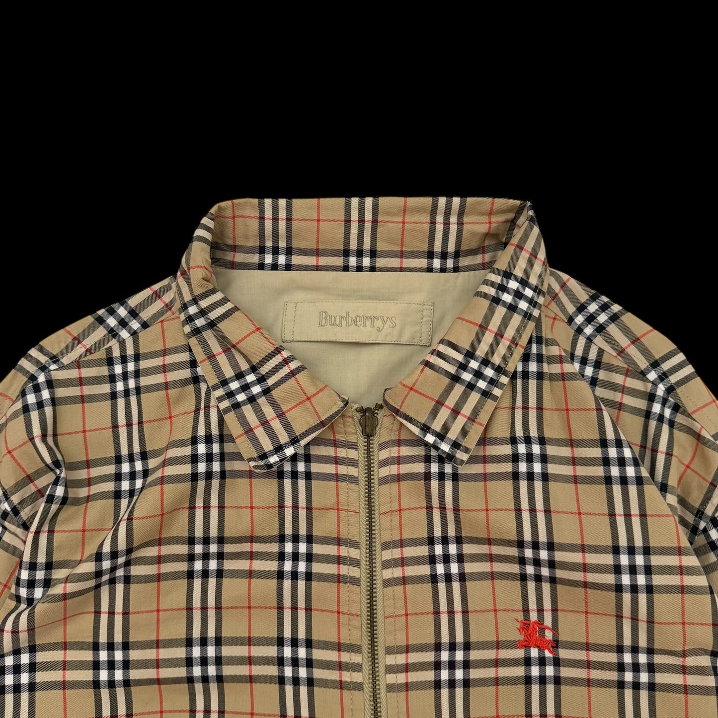 Burberry 90s Nova Check Reversible Harrington Jacket Beige (Fits XL)