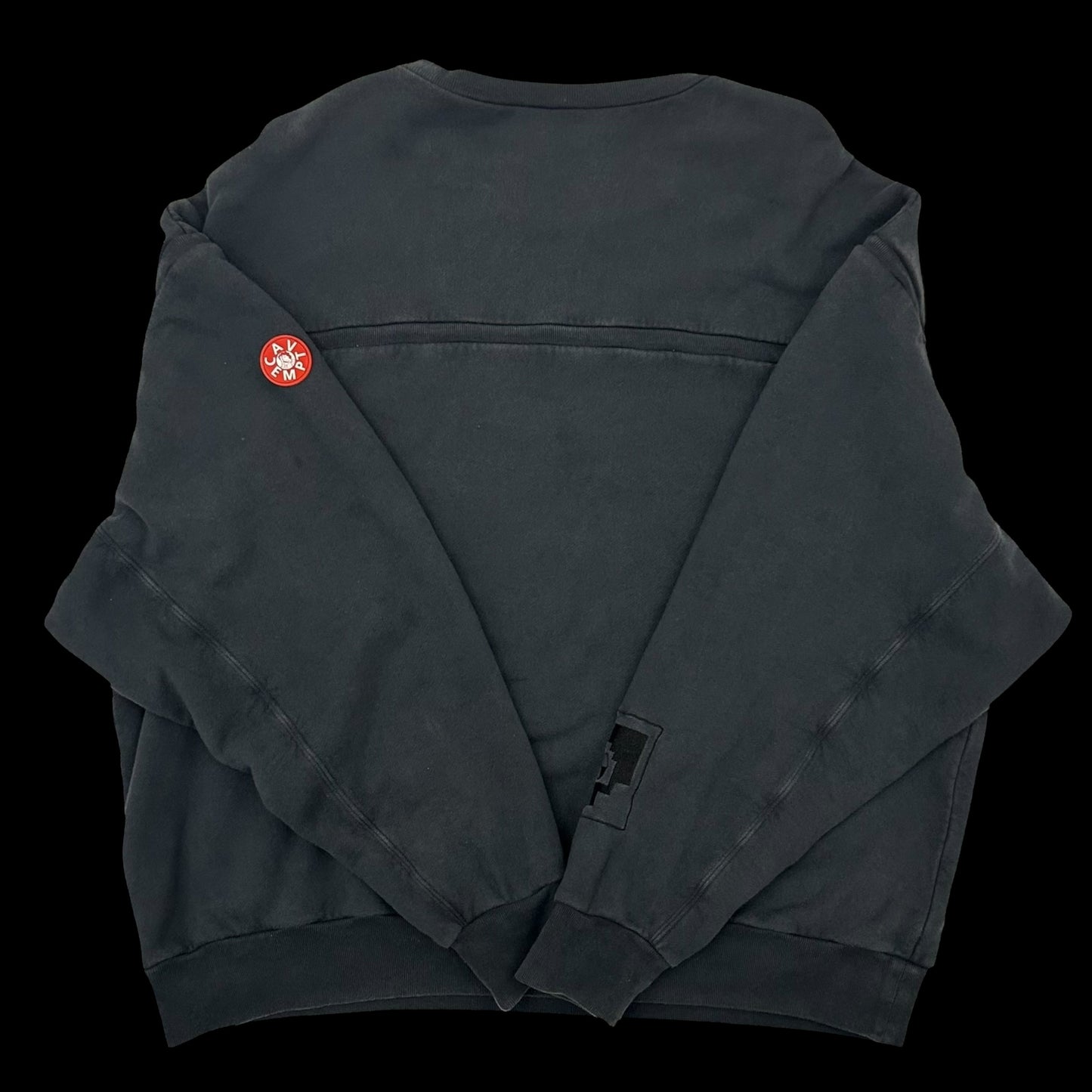 Cav Empt Overdyed Double Fleece Lined Crewneck Charcoal (Fits XL)