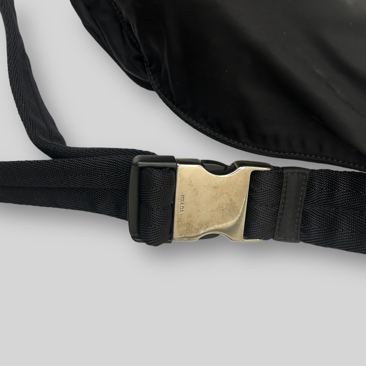 Vintage Prada Nylon Technical Belt Bag Black