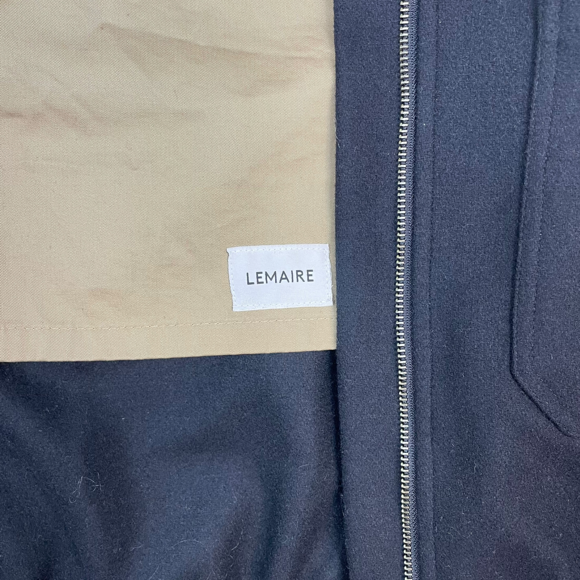 Lemaire Wool Bomber Jacket Navy (Size 50/L)