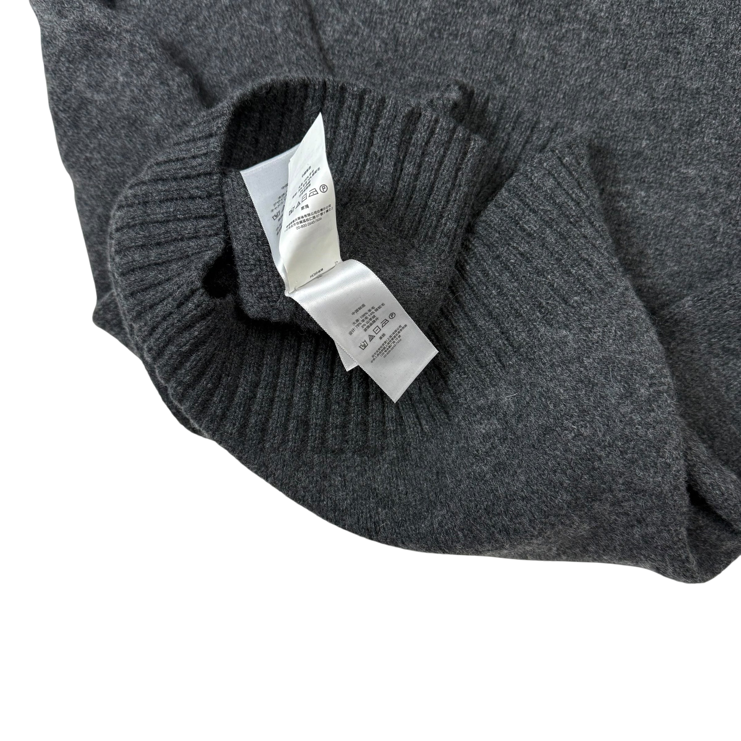 Polo Ralph Lauren ‘Geaky Bear’ Intarsia Knit Wool Sweatshirt Grey (fits M-L)