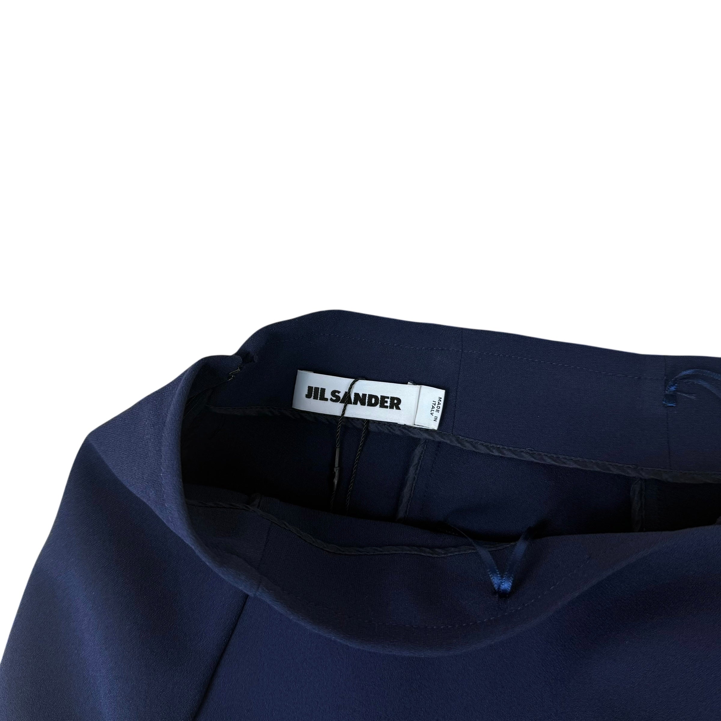 Jil Sander Asymmetric Cutout Skirt Navy (Fits S womens)
