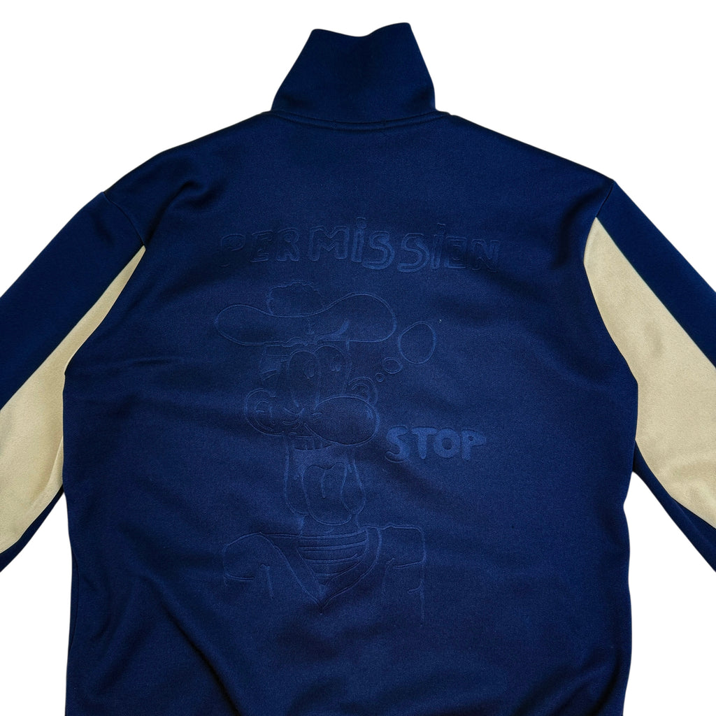 Comme Des Garçons Homme Plus 2004 ‘Permission Stop’ Track Jacket Navy/Cream (Fits S-M)