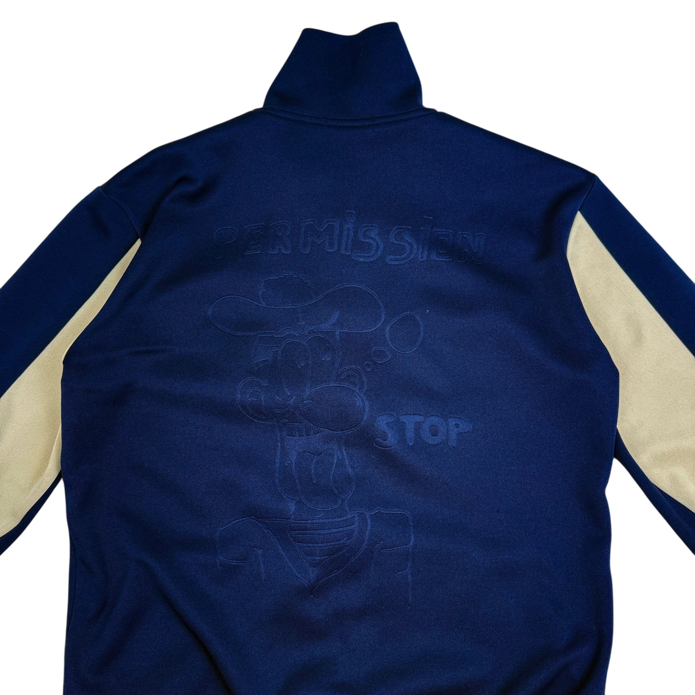 Comme Des Garçons Homme Plus 2004 ‘Permission Stop’ Track Jacket Navy/Cream (Fits S-M)