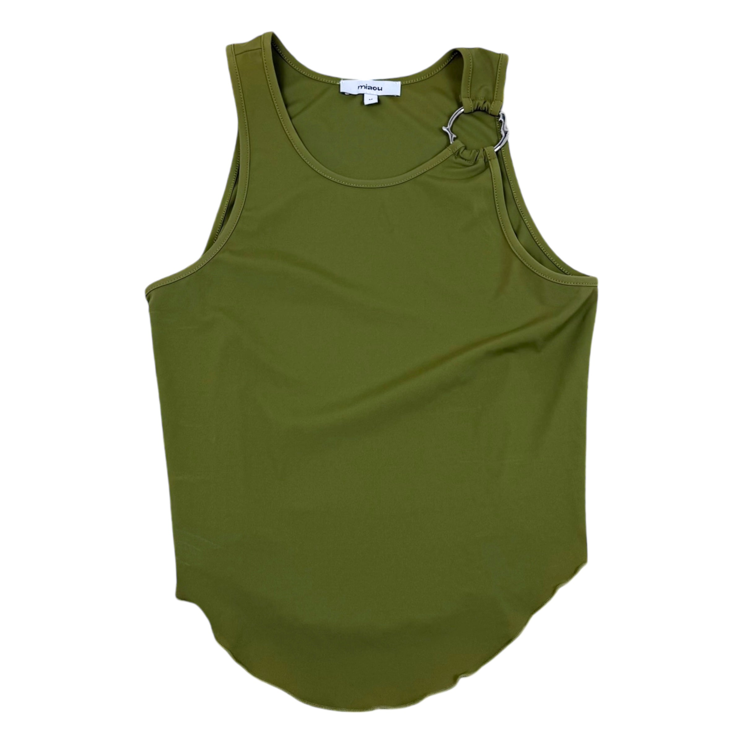 Miaou Hannah Jewett Edition Bobbi Tank Top Green (Size M Womens)