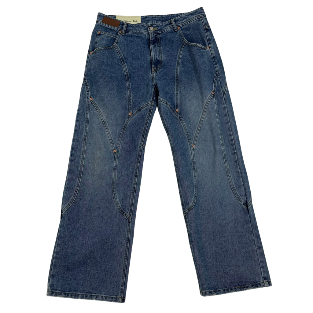 Andersson Bell Brick Curve PanelWide Jeans Blue (Size 33”)