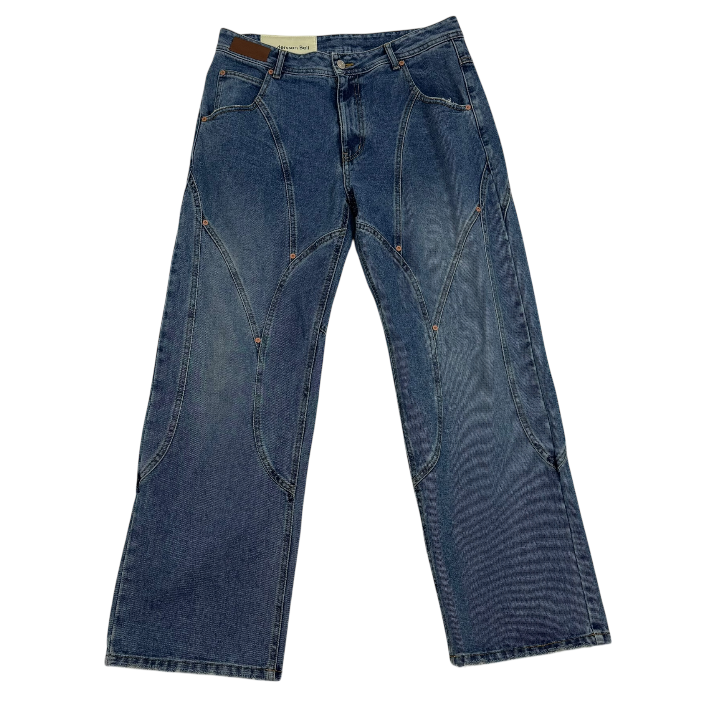 Andersson Bell Brick Curve PanelWide Jeans Blue (Size 33”)