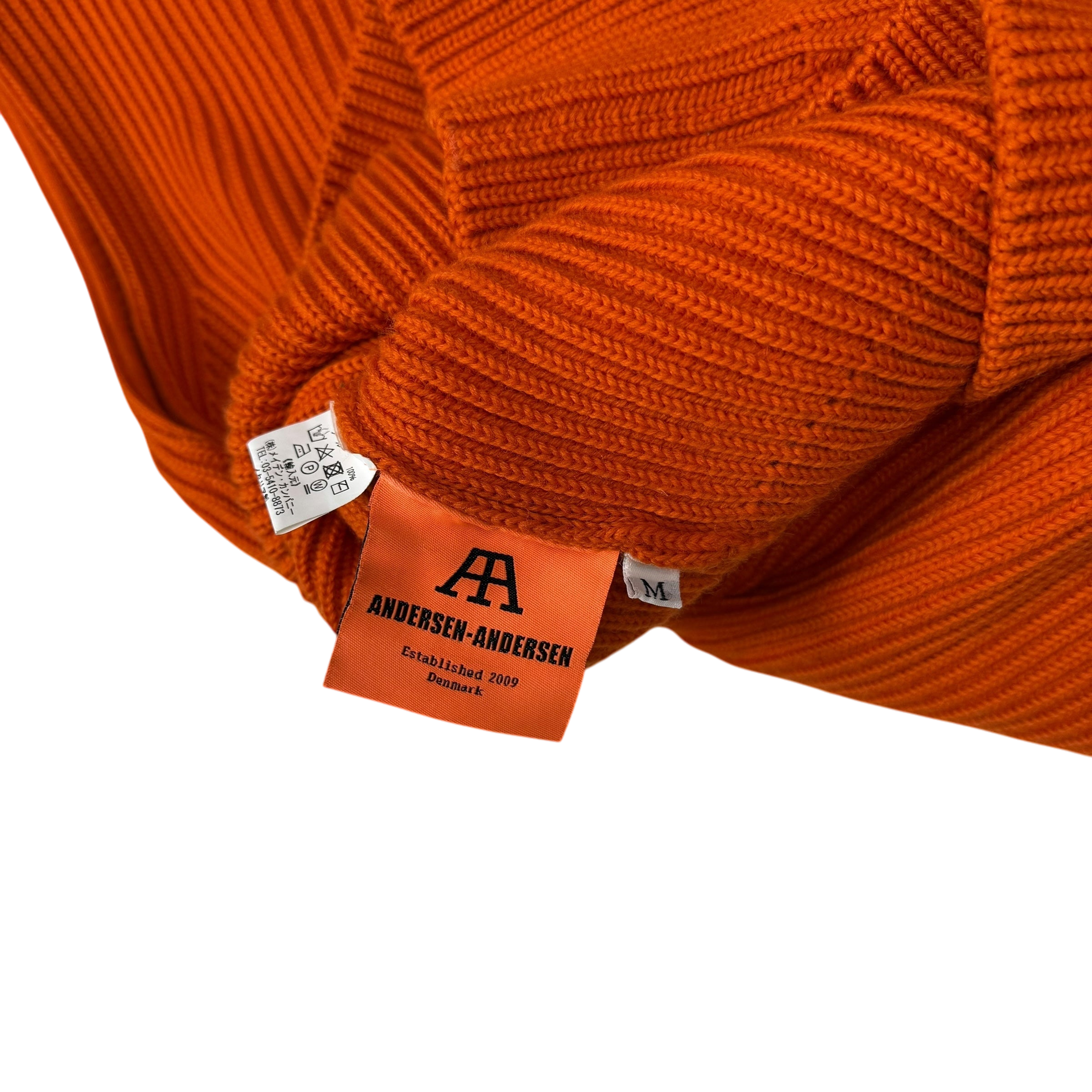 Andersen-Andersen Heavyweight Wool Knit Vest Orange (Size M)