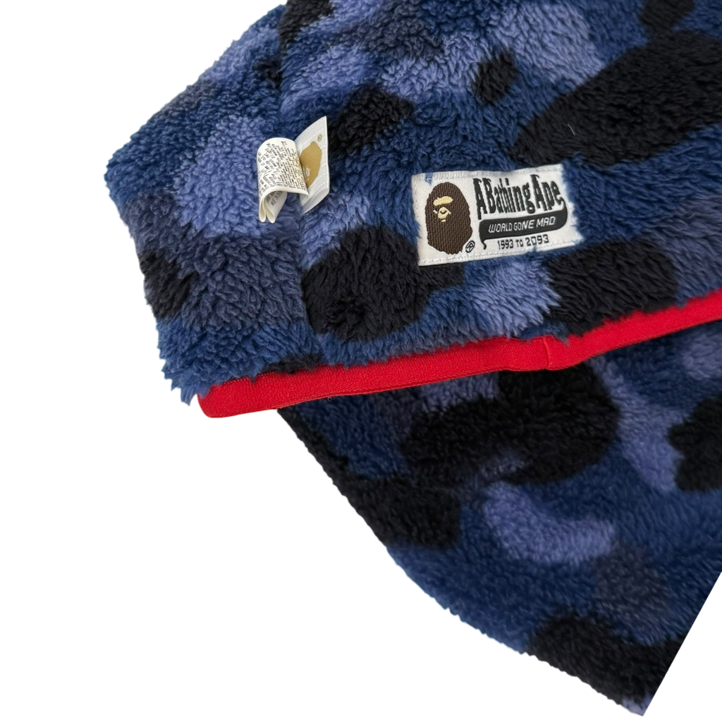 BAPE (A Bathing Ape) Fleece Scarf Red/Blue