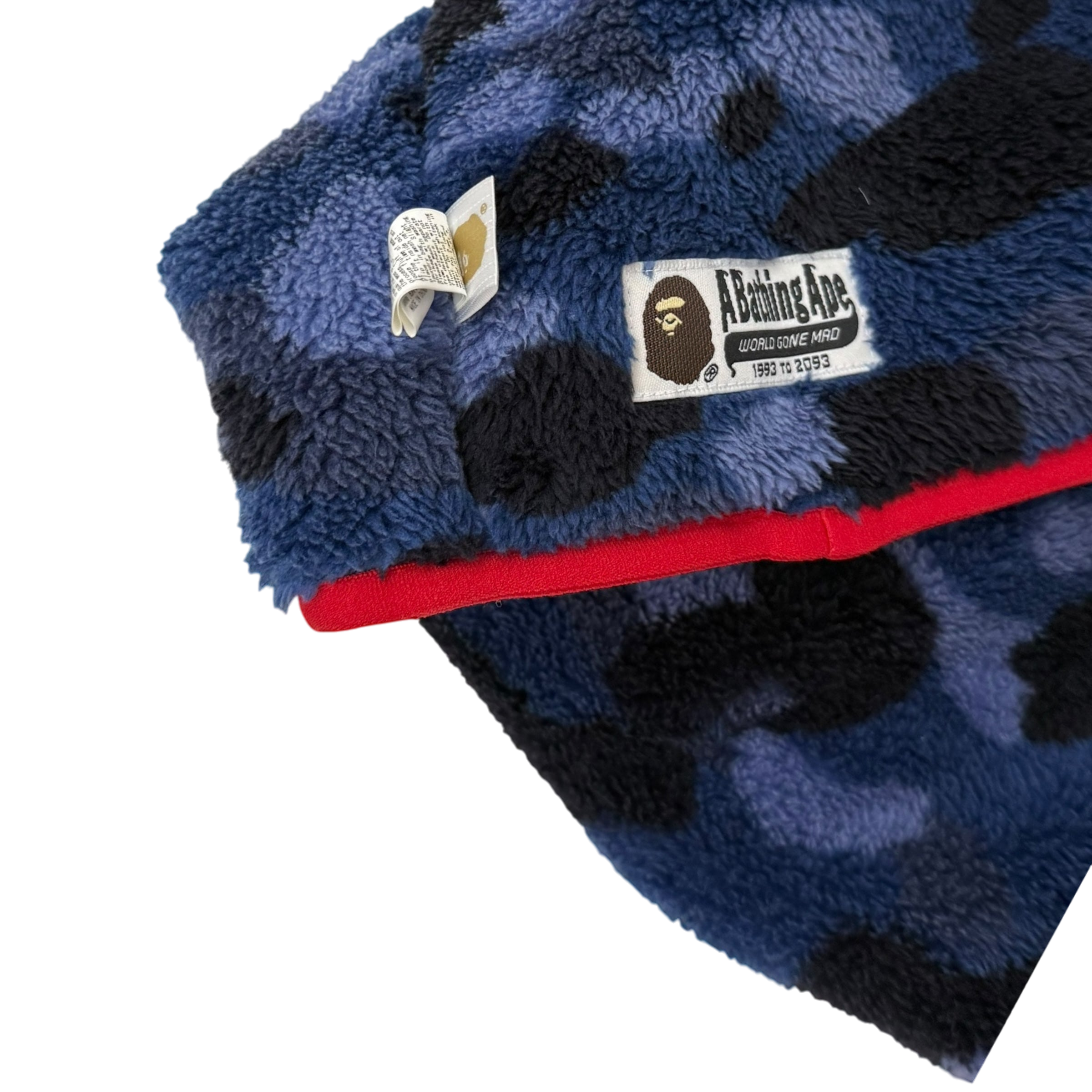 BAPE (A Bathing Ape) Fleece Scarf Red/Blue