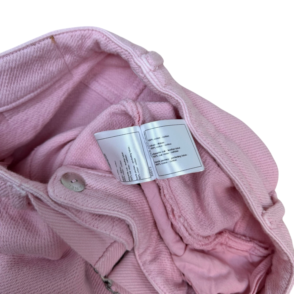 Chanel SS19 ‘By the Sea’ Wide Leg Belted Pants Pink (Size 38)