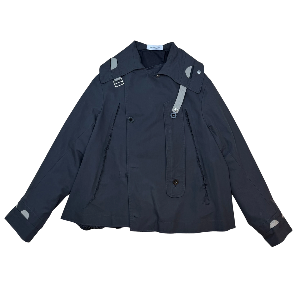 Kiko Kostadinov AW21 Maiden Peacoat Jacket Grey (Fits M-L)