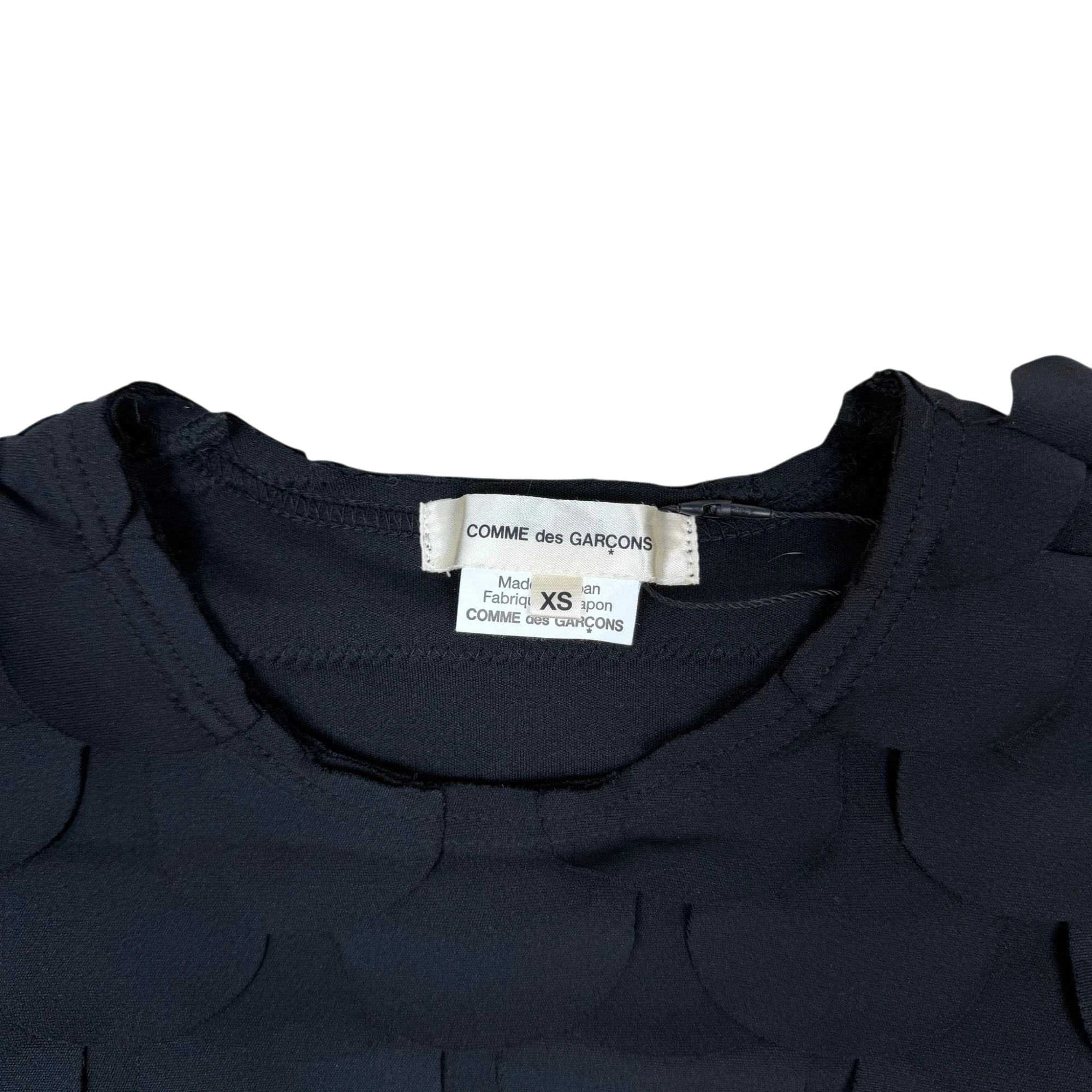 Comme des Garçons Scalloped Fish Scale Long Sleeve Black (Size XS)