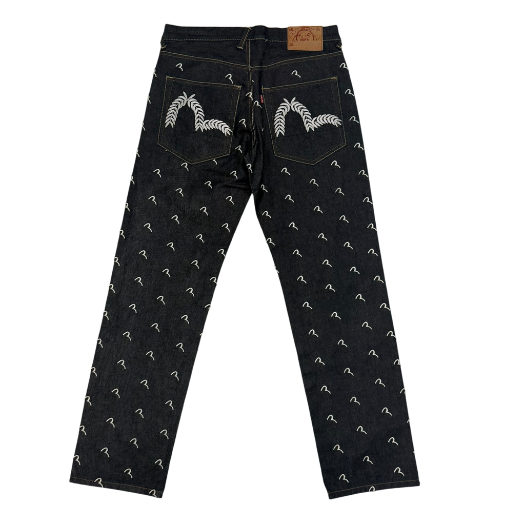 Evisu All Over Angle Print Jeans (Fits 32”)