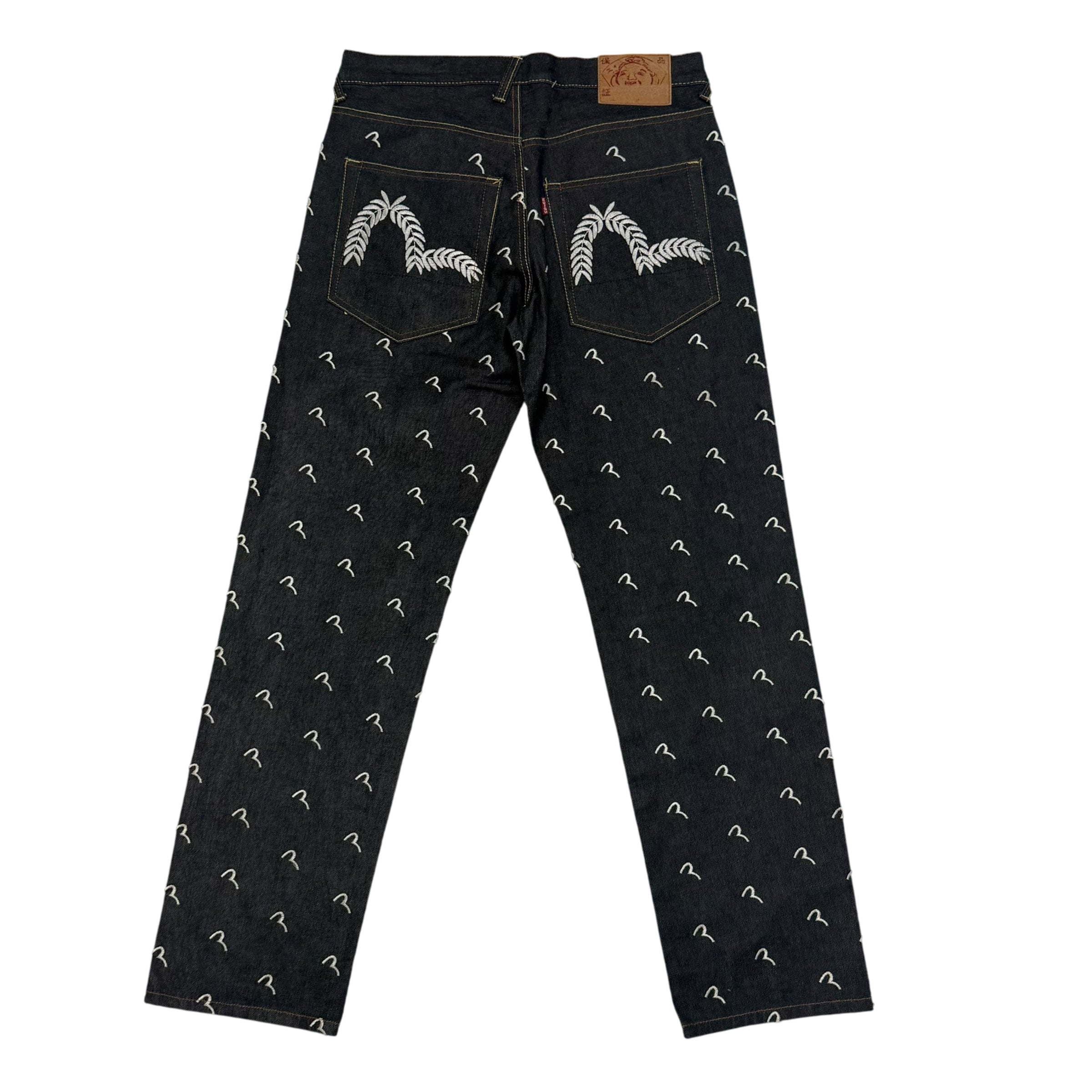 Evisu All Over Angle Print Jeans (Fits 32”)