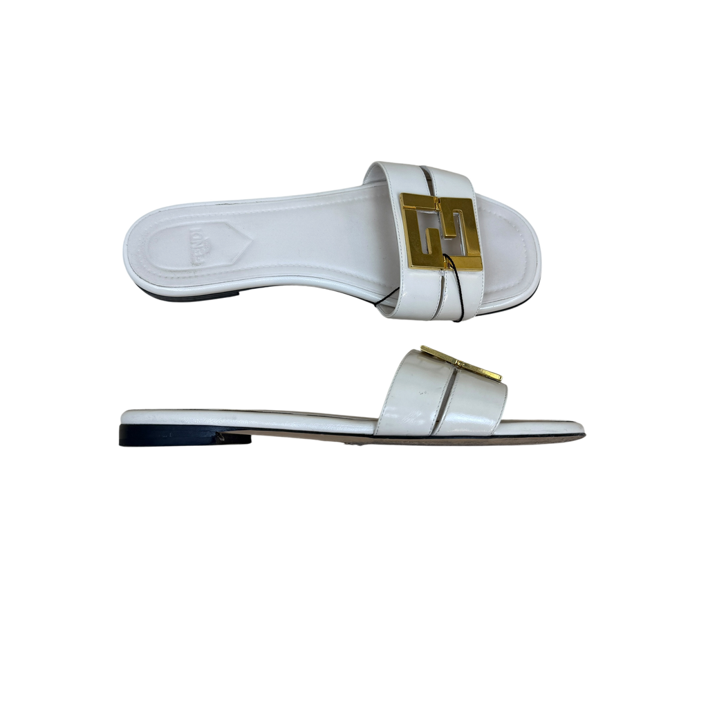 Fendi Leather Sandals White (Size 37.5)