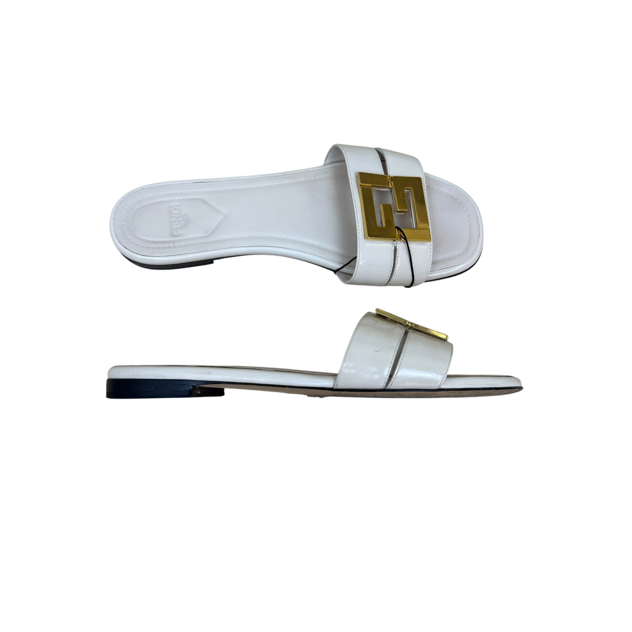 Fendi Leather Sandals White (Size 37.5)