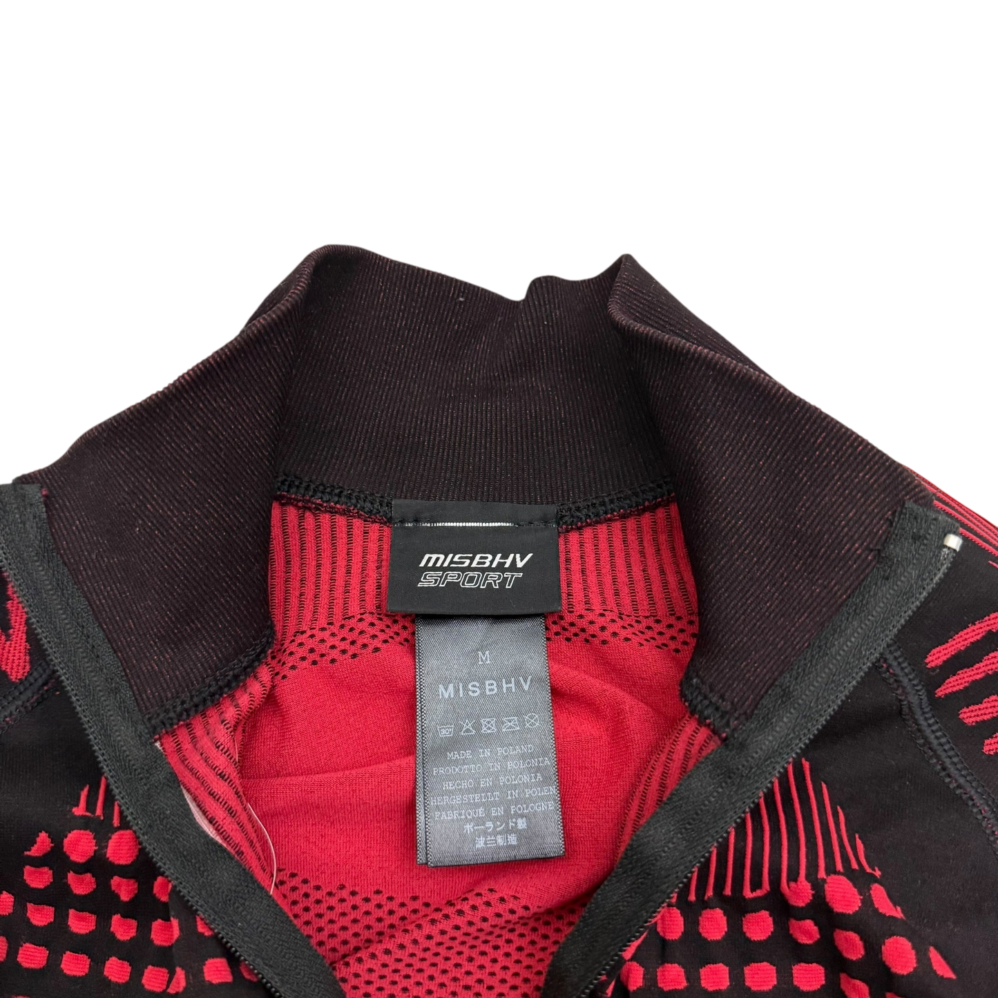 MISBHV Sport Active Quarter-Zip Longsleeve Top Red/Black (Fits M-XL)