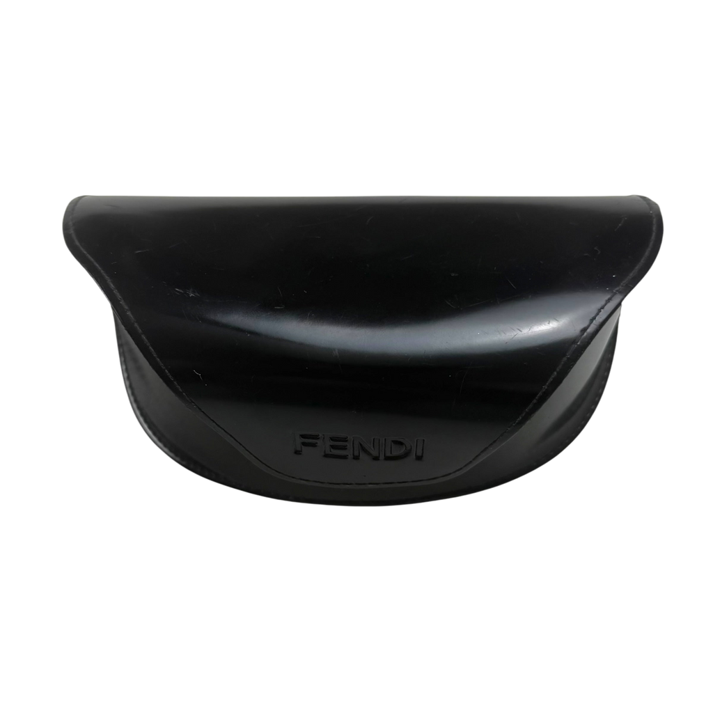 Fendi Metallic Shield Wrap Sunglasses Brown