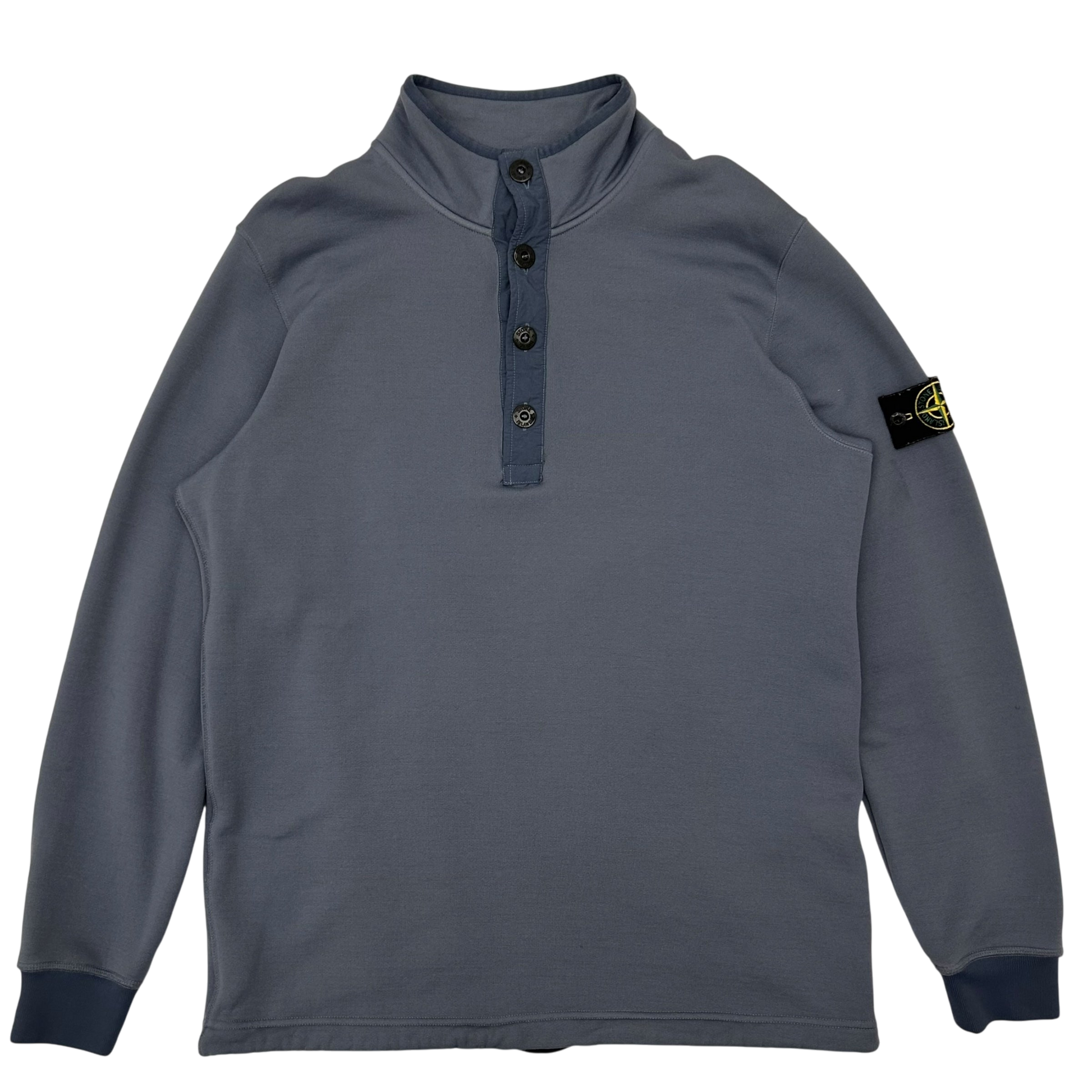 Stone Island Button Up Jumper Blue (Fits L/XL)