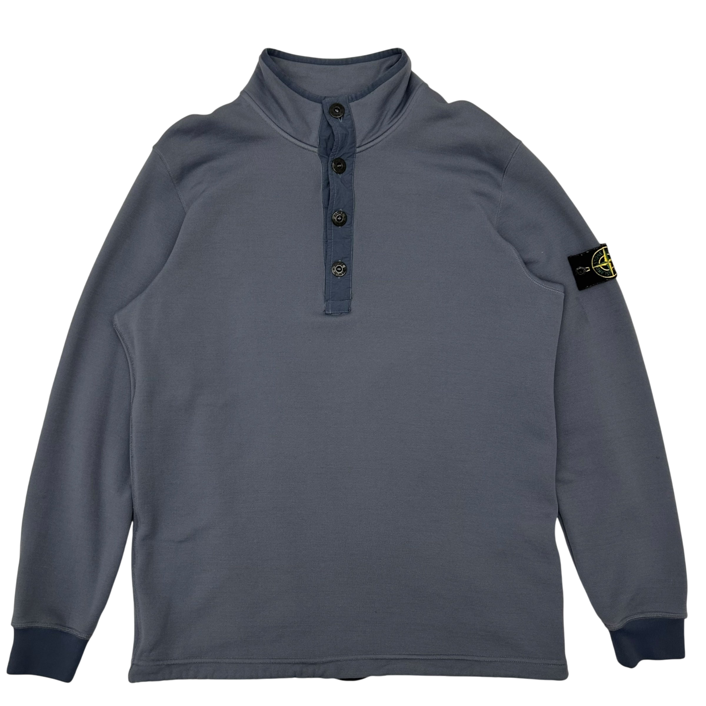 Stone Island Button Up Jumper Blue (Fits L/XL)