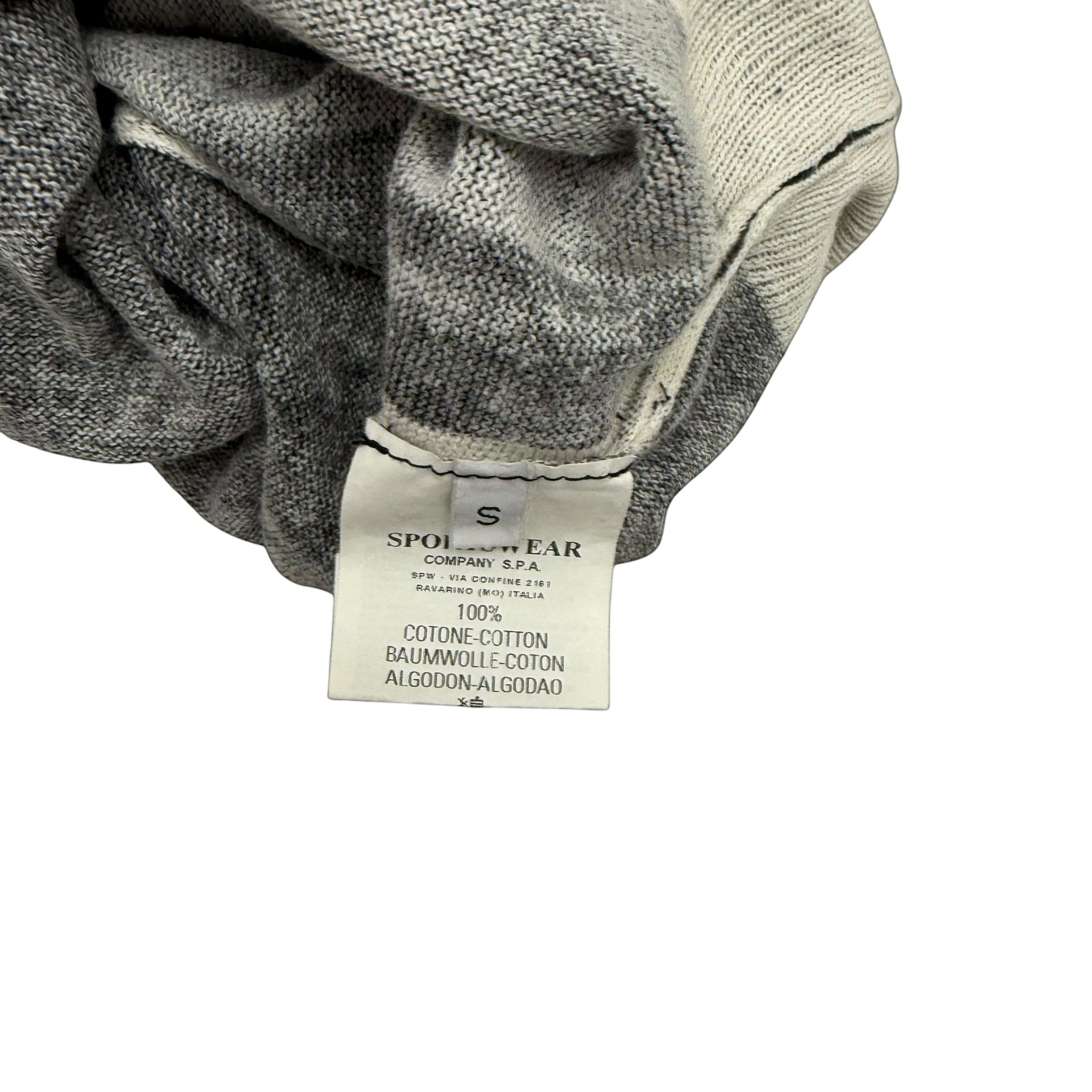 Stone Island SS08 Centre Logo Knit Jumper Charcoal Grey (Size S)