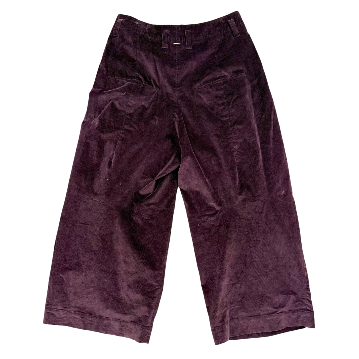 Shinya Kozuka Baggy Pleated Corduroy Pants Burgundy (Size M)