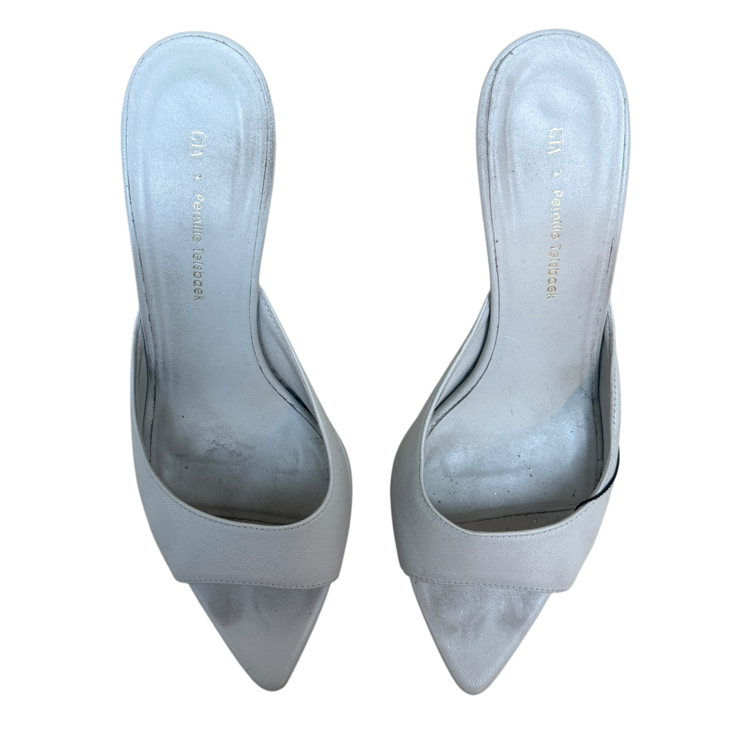 Gia X Pernille Teisbaek Perni 04 Leather Heels Shell (Size EU37.5)